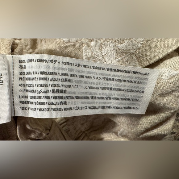 Abercrombie & Fitch Linen-Blend Embroidered Pull-On Shorts size M - Picture 6 of 7